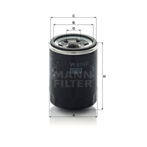 Фильтр масляный MANN-FILTER W 610/2
